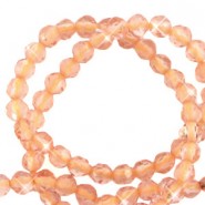 Faceted Natural stone beads 2mm crystal Peach